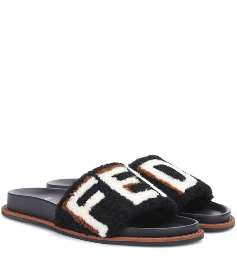 fendi monster fur slides|Fendi slides sale cettire.